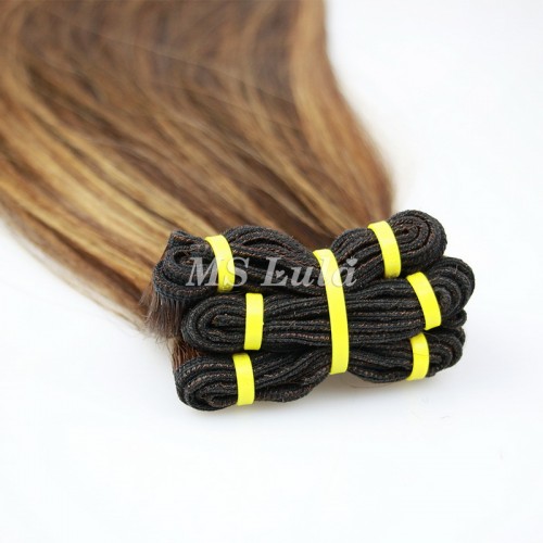#4/27 Honey Blonde Highlight Natural Straight Virgin Human Hair Double Drawn Bundles | Human Hair Wig | Lace Front